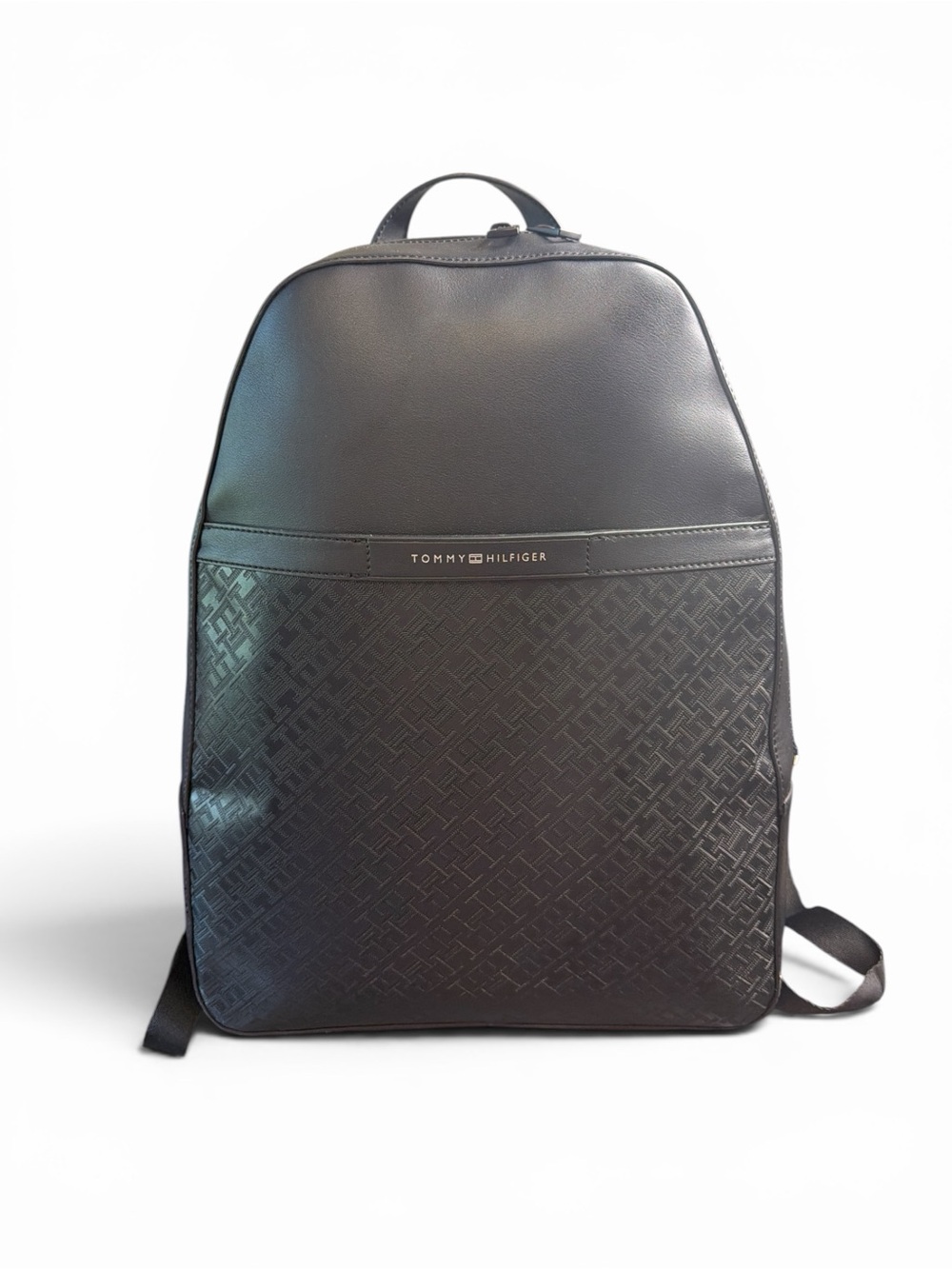 Tommy Hilfiger Black Men's Embossed Front Backpack